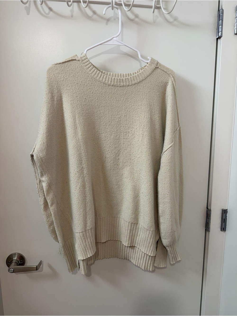 Altar’d State Cream Cozy Knit Women's Sweater - Relaxed Crewneck